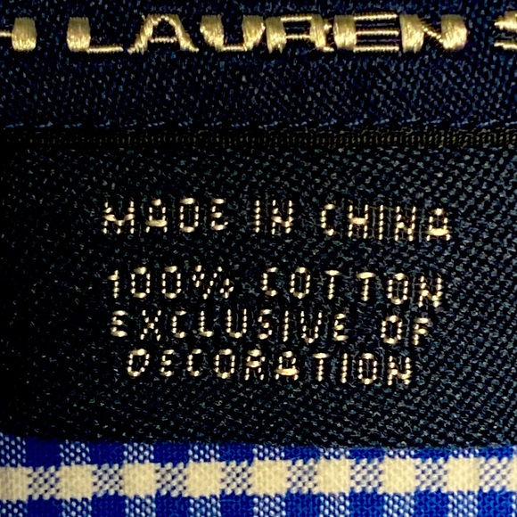 Ralph Lauren Sport Gingham Cotton Poplin Shirt 100% Cotton Long Sleeve Size 4 - Picture 7 of 11